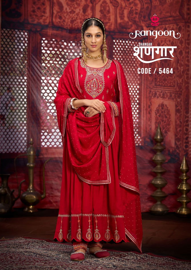 Shangar By Rangoon Silk Designer Style Anarkali Kurti With Bottom Dupatta Wholesalers In India
